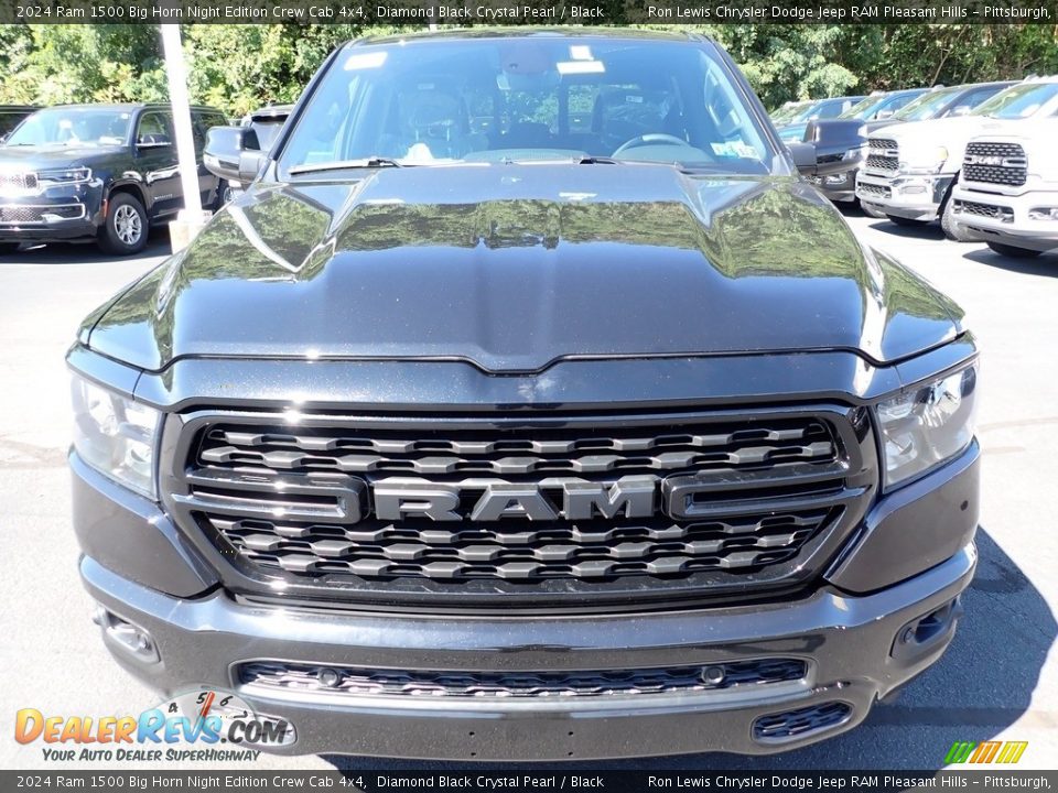 2024 Ram 1500 Big Horn Night Edition Crew Cab 4x4 Diamond Black Crystal Pearl / Black Photo #10