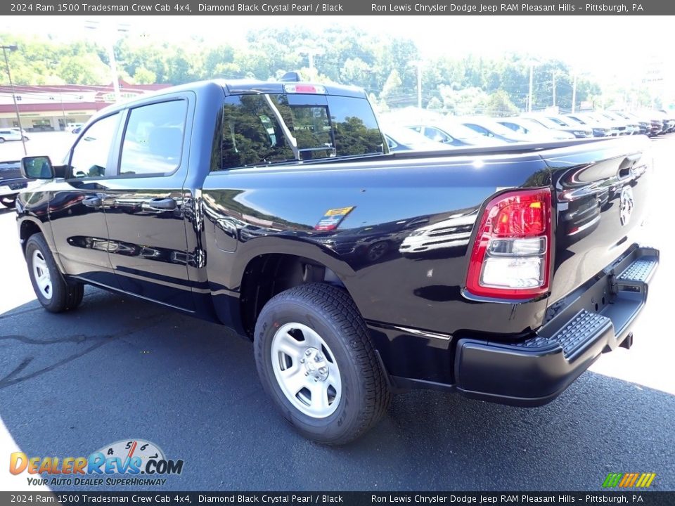 2024 Ram 1500 Tradesman Crew Cab 4x4 Diamond Black Crystal Pearl / Black Photo #3