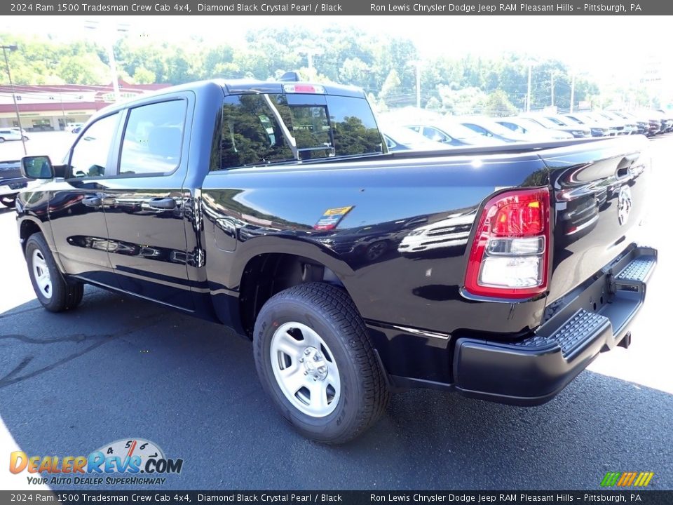 2024 Ram 1500 Tradesman Crew Cab 4x4 Diamond Black Crystal Pearl / Black Photo #3