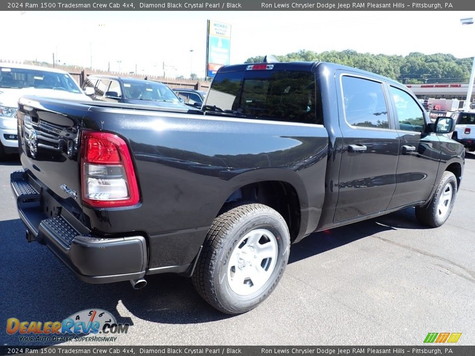 2024 Ram 1500 Tradesman Crew Cab 4x4 Diamond Black Crystal Pearl / Black Photo #7