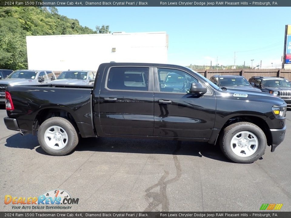 Diamond Black Crystal Pearl 2024 Ram 1500 Tradesman Crew Cab 4x4 Photo #8