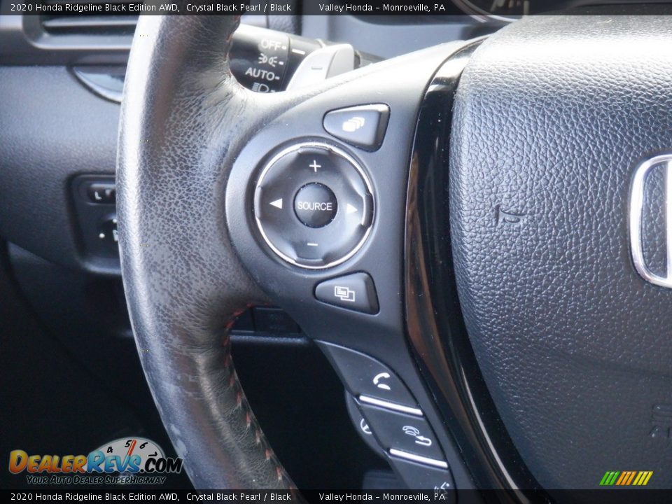 2020 Honda Ridgeline Black Edition AWD Steering Wheel Photo #31