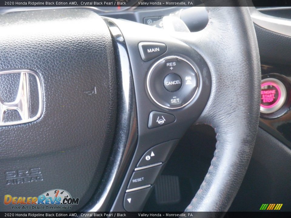 2020 Honda Ridgeline Black Edition AWD Steering Wheel Photo #32