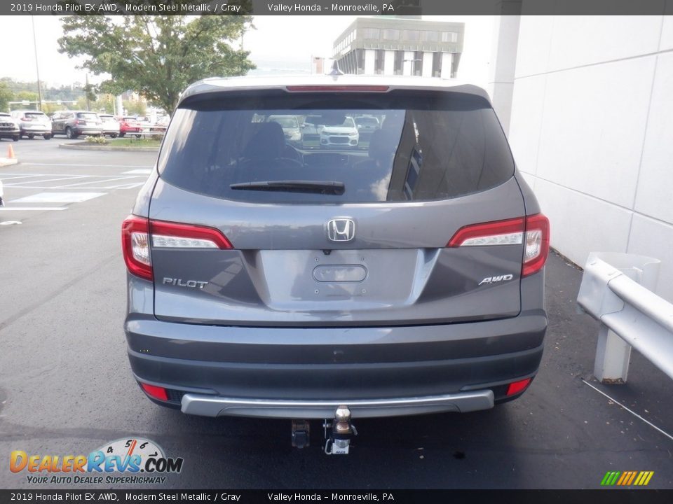 2019 Honda Pilot EX AWD Modern Steel Metallic / Gray Photo #7