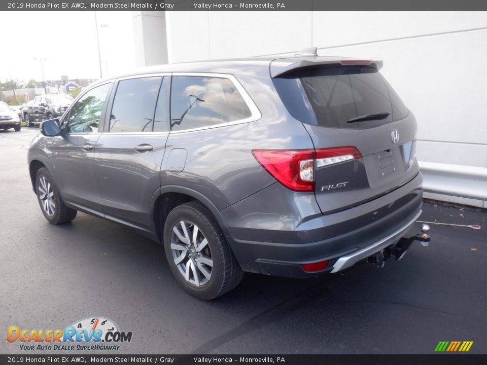 2019 Honda Pilot EX AWD Modern Steel Metallic / Gray Photo #8