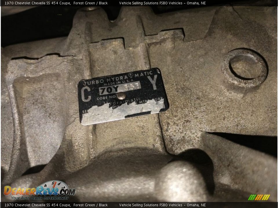 Info Tag of 1970 Chevrolet Chevelle SS 454 Coupe Photo #34