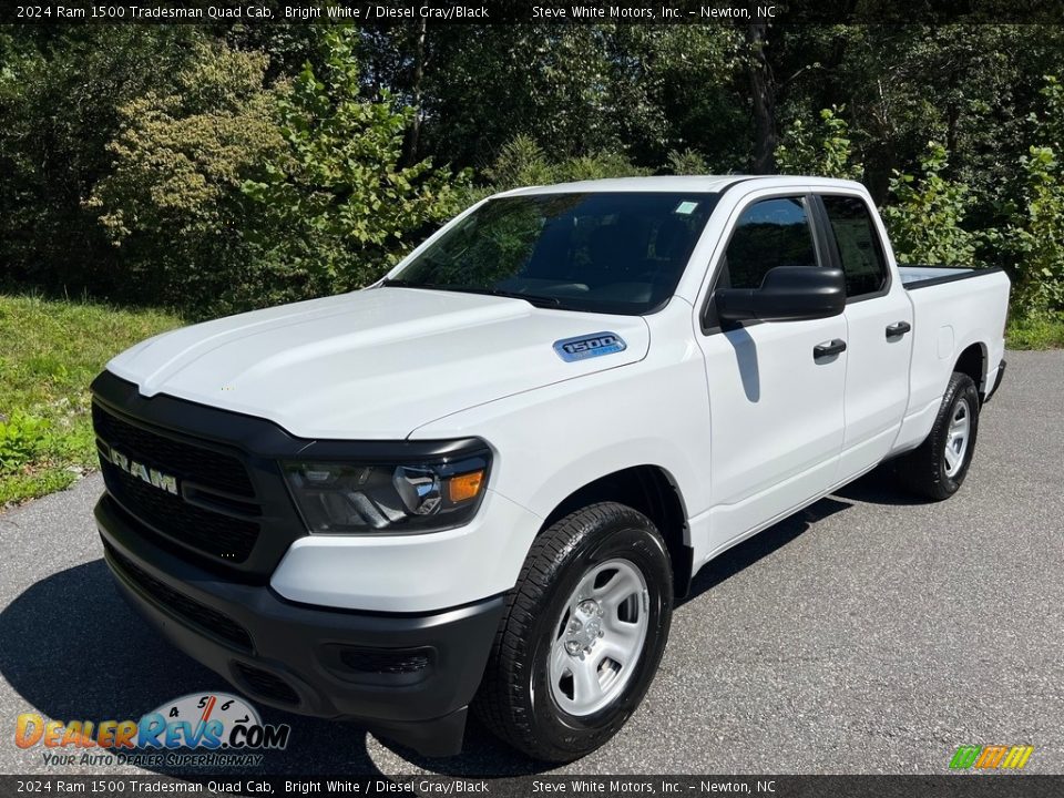 2024 Ram 1500 Tradesman Quad Cab Bright White / Diesel Gray/Black Photo #2