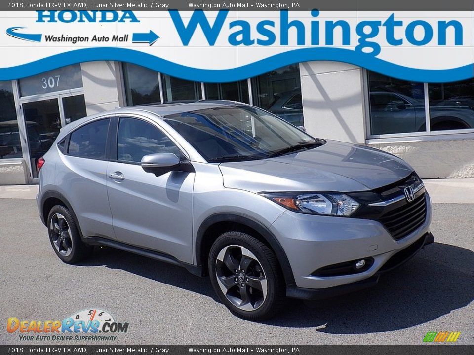 2018 Honda HR-V EX AWD Lunar Silver Metallic / Gray Photo #1