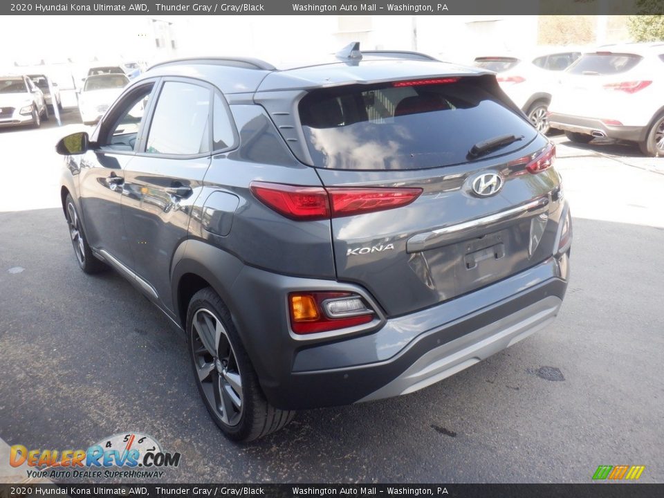 2020 Hyundai Kona Ultimate AWD Thunder Gray / Gray/Black Photo #4