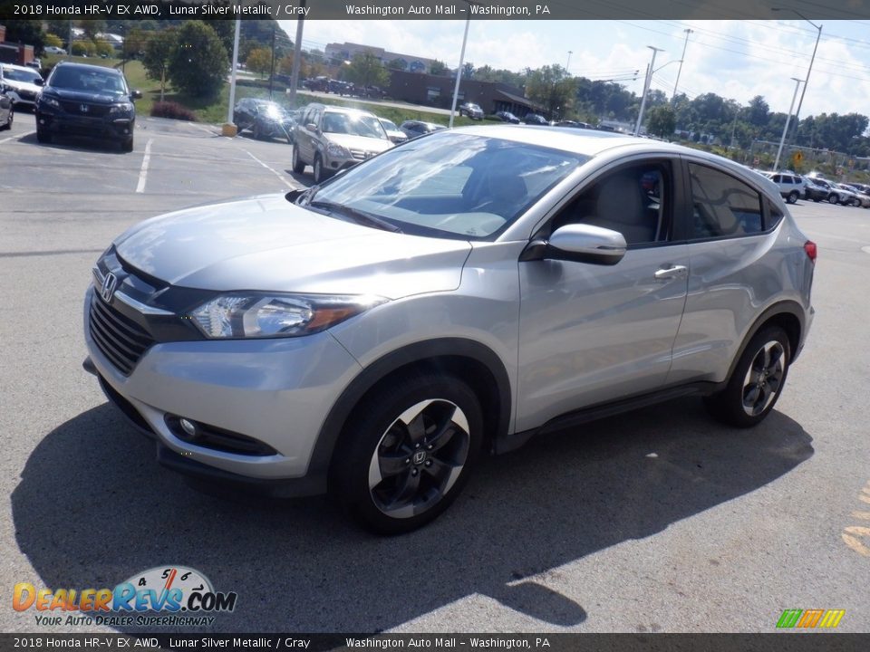 2018 Honda HR-V EX AWD Lunar Silver Metallic / Gray Photo #6