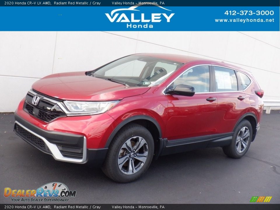 2020 Honda CR-V LX AWD Radiant Red Metallic / Gray Photo #1