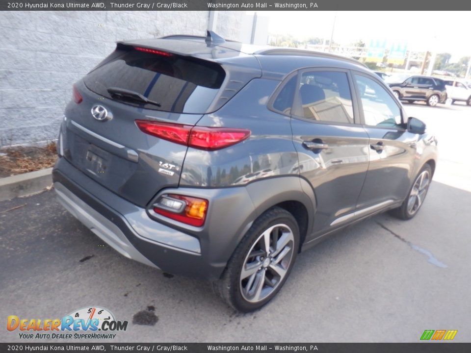 2020 Hyundai Kona Ultimate AWD Thunder Gray / Gray/Black Photo #6