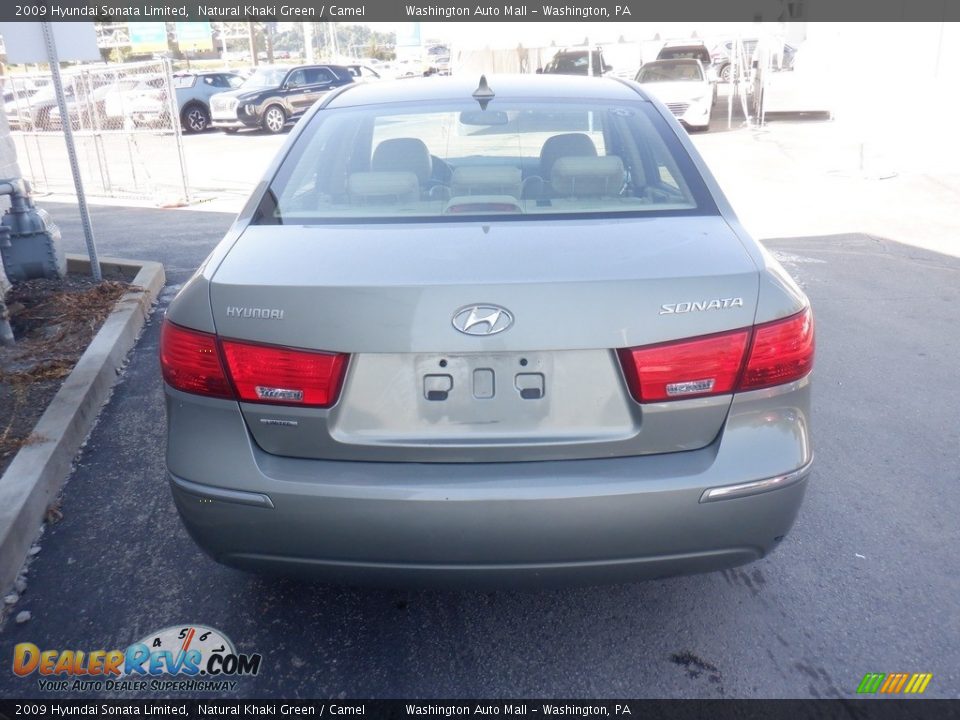 2009 Hyundai Sonata Limited Natural Khaki Green / Camel Photo #10