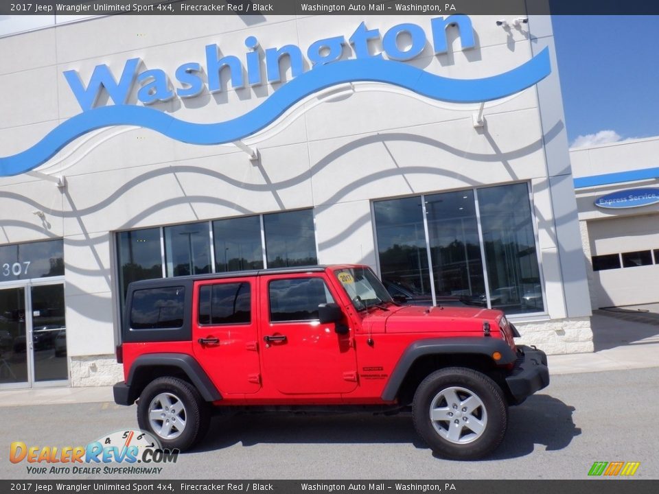 2017 Jeep Wrangler Unlimited Sport 4x4 Firecracker Red / Black Photo #2