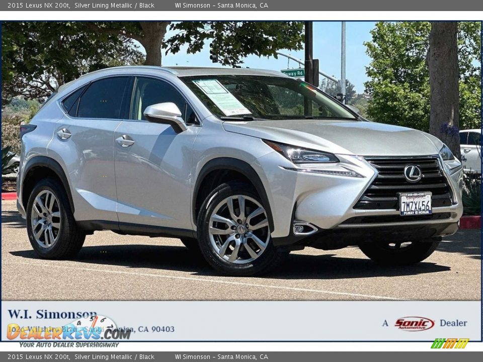 2015 Lexus NX 200t Silver Lining Metallic / Black Photo #1