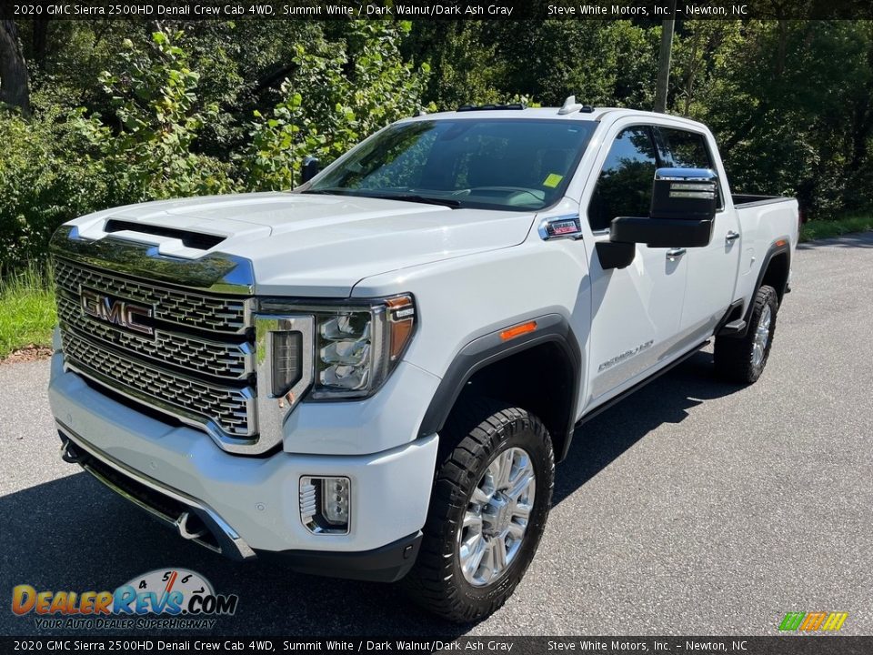 2020 GMC Sierra 2500HD Denali Crew Cab 4WD Summit White / Dark Walnut/Dark Ash Gray Photo #3