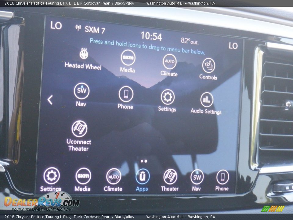 2018 Chrysler Pacifica Touring L Plus Dark Cordovan Pearl / Black/Alloy Photo #19