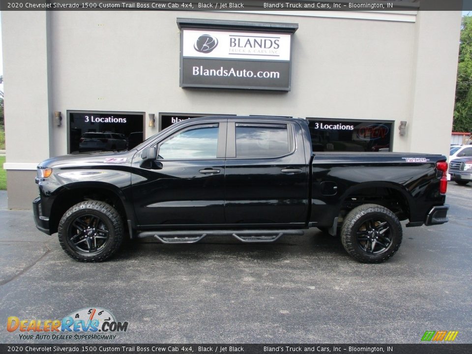 2020 Chevrolet Silverado 1500 Custom Trail Boss Crew Cab 4x4 Black / Jet Black Photo #1