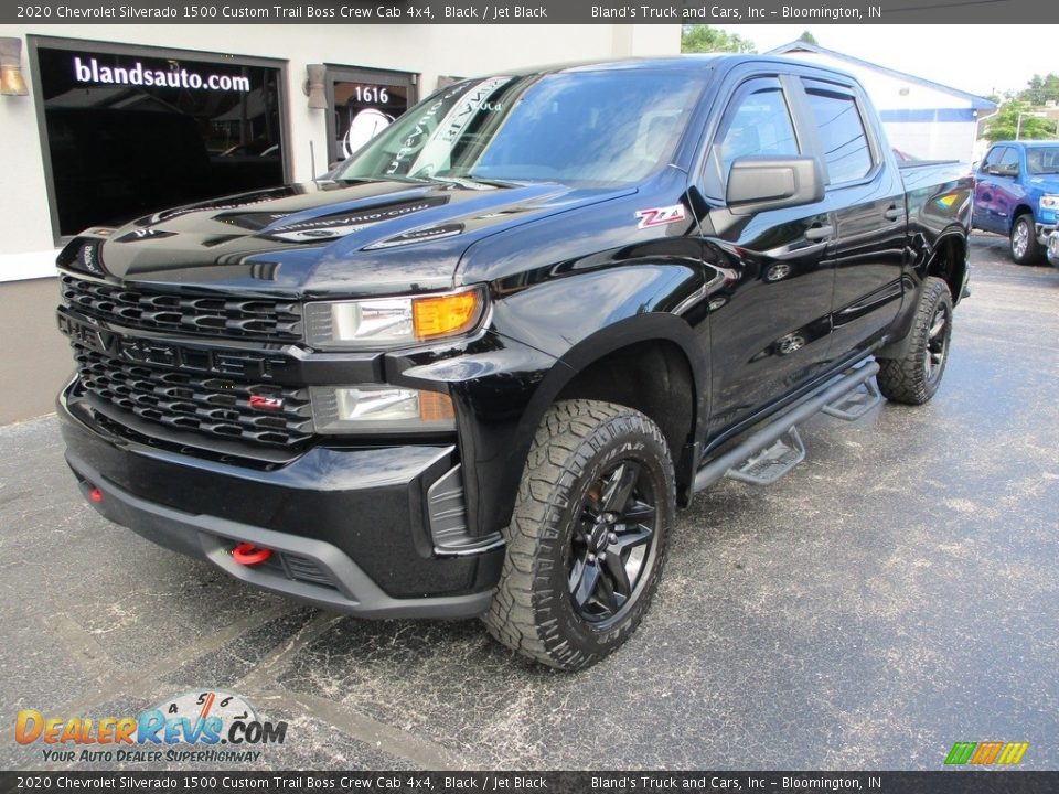 2020 Chevrolet Silverado 1500 Custom Trail Boss Crew Cab 4x4 Black / Jet Black Photo #2