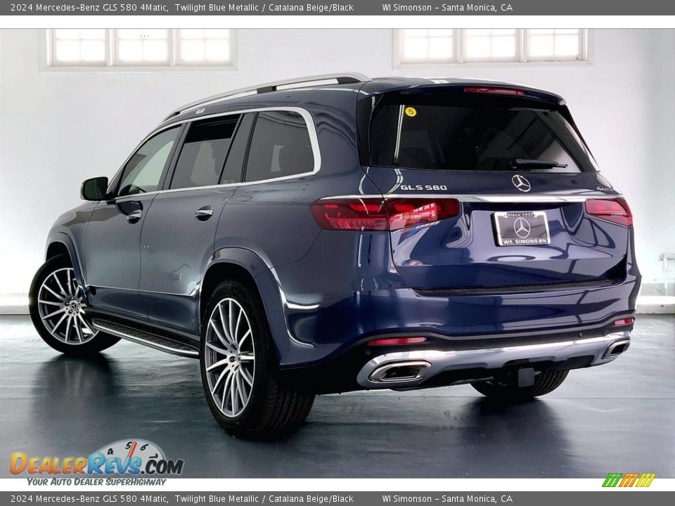 2024 Mercedes-Benz GLS 580 4Matic Twilight Blue Metallic / Catalana Beige/Black Photo #2