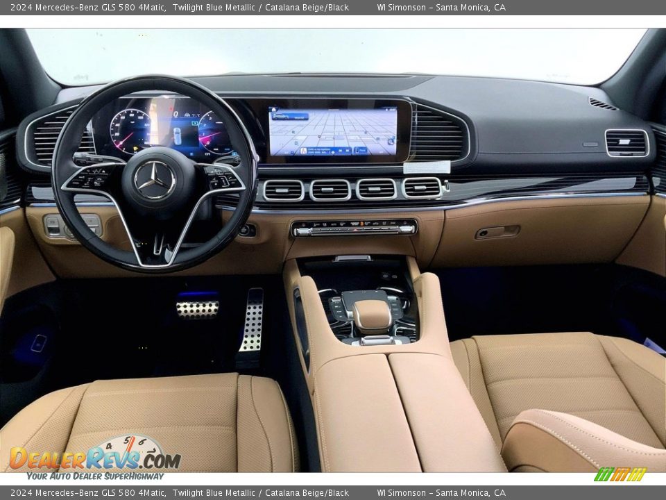 Catalana Beige/Black Interior - 2024 Mercedes-Benz GLS 580 4Matic Photo #6