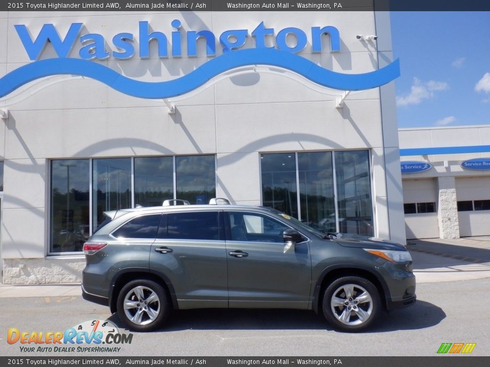 2015 Toyota Highlander Limited AWD Alumina Jade Metallic / Ash Photo #2