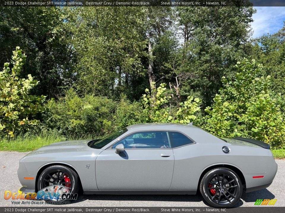 2023 Dodge Challenger SRT Hellcat JailBreak Destroyer Grey / Demonic Red/Black Photo #1