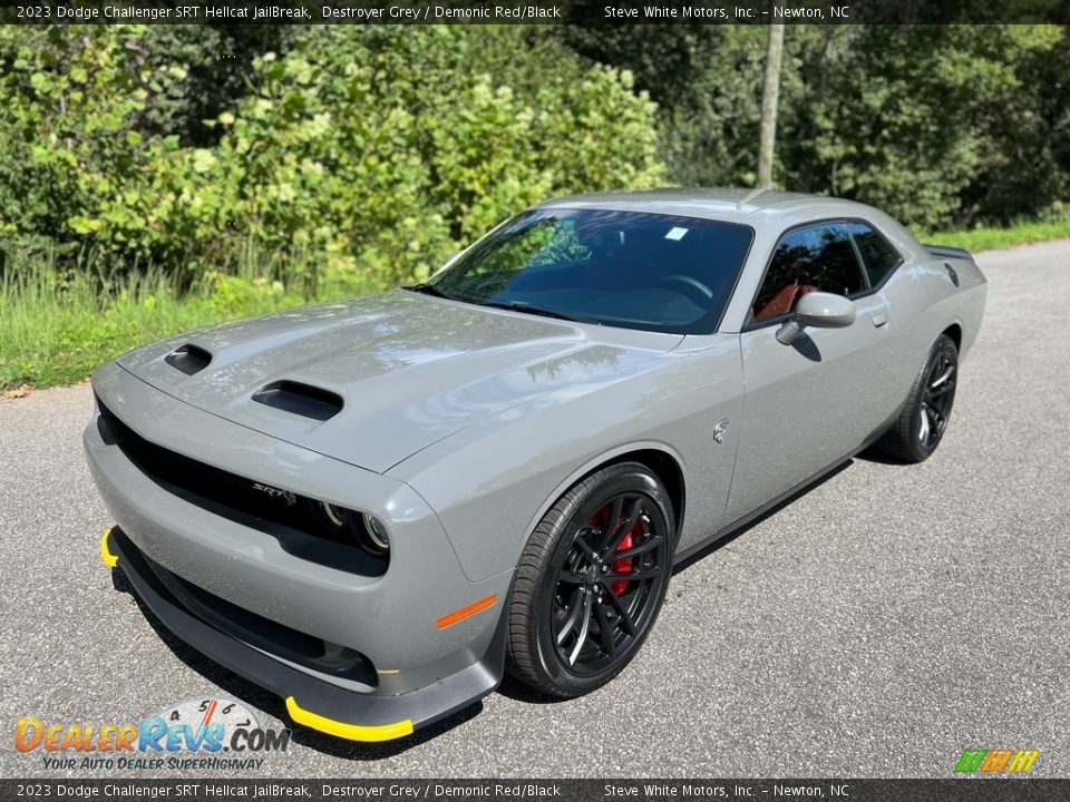 2023 Dodge Challenger SRT Hellcat JailBreak Destroyer Grey / Demonic Red/Black Photo #2