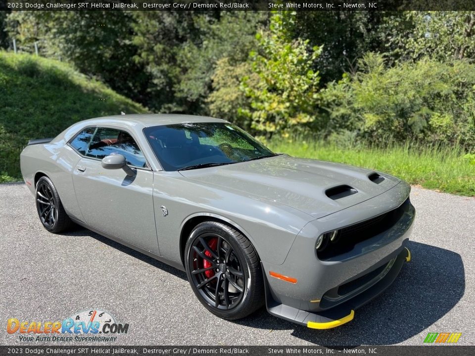 2023 Dodge Challenger SRT Hellcat JailBreak Destroyer Grey / Demonic Red/Black Photo #4