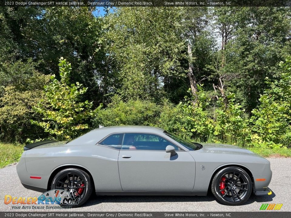 2023 Dodge Challenger SRT Hellcat JailBreak Destroyer Grey / Demonic Red/Black Photo #5