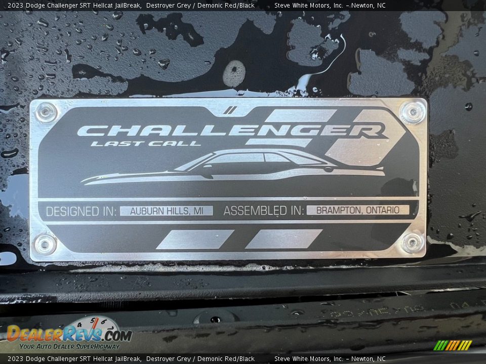 2023 Dodge Challenger SRT Hellcat JailBreak Destroyer Grey / Demonic Red/Black Photo #13