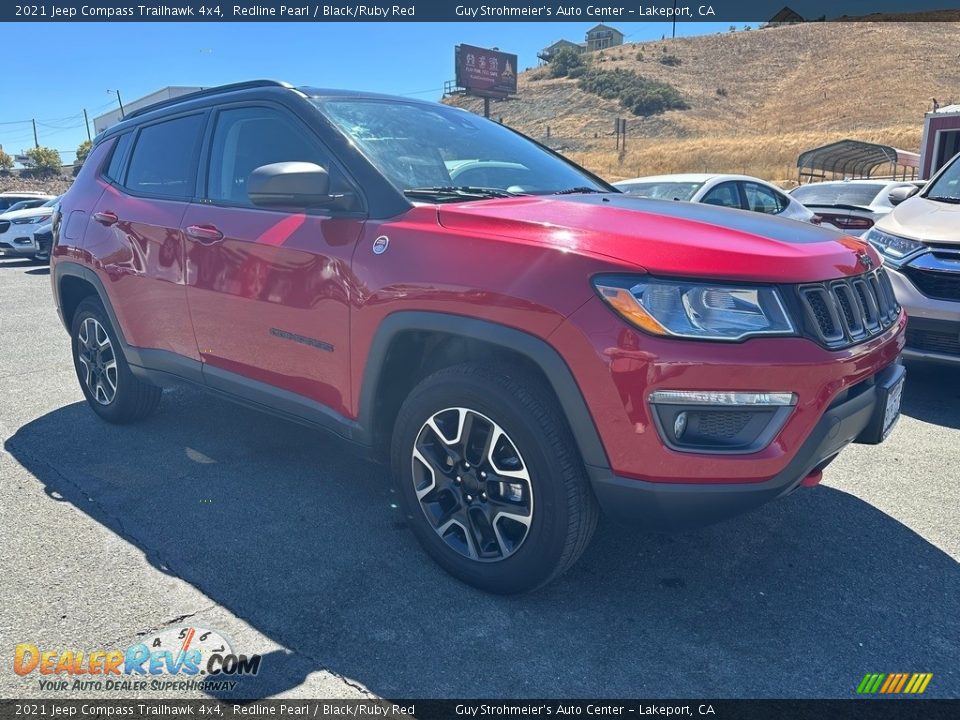 2021 Jeep Compass Trailhawk 4x4 Redline Pearl / Black/Ruby Red Photo #1