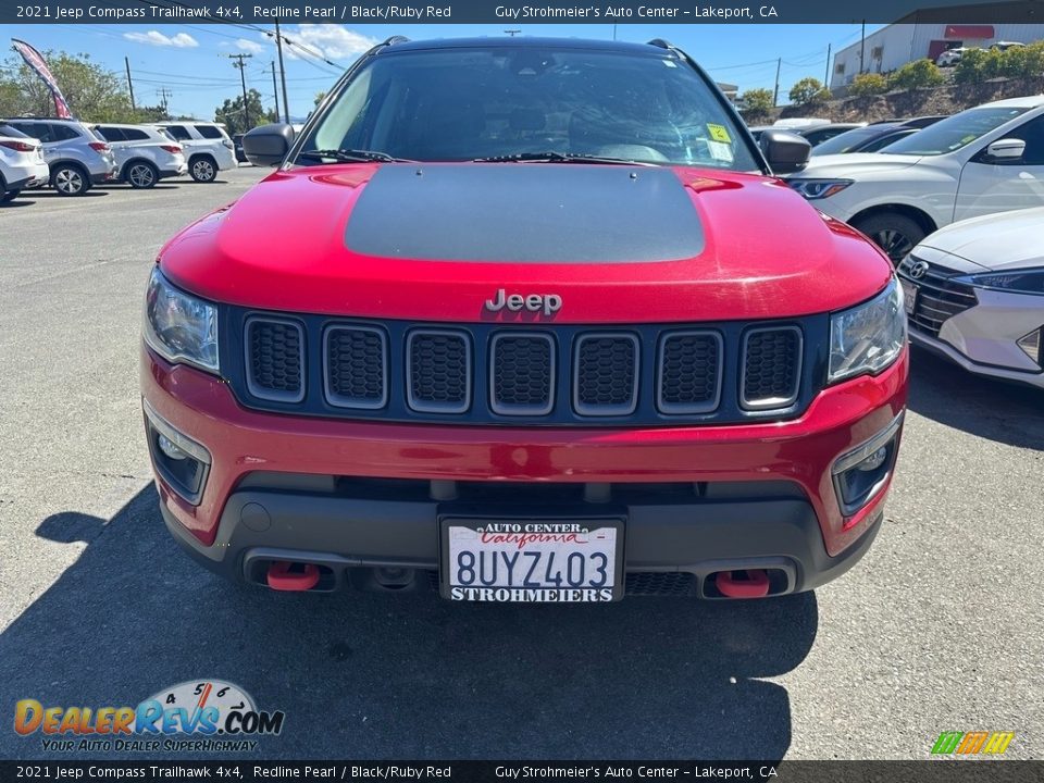 2021 Jeep Compass Trailhawk 4x4 Redline Pearl / Black/Ruby Red Photo #2