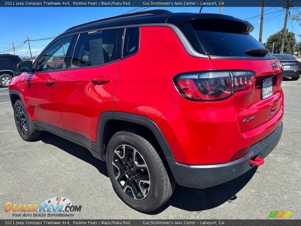 2021 Jeep Compass Trailhawk 4x4 Redline Pearl / Black/Ruby Red Photo #4