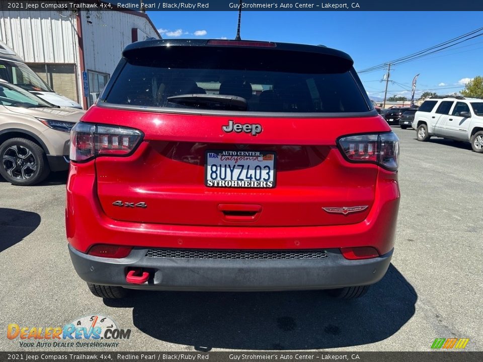 2021 Jeep Compass Trailhawk 4x4 Redline Pearl / Black/Ruby Red Photo #5