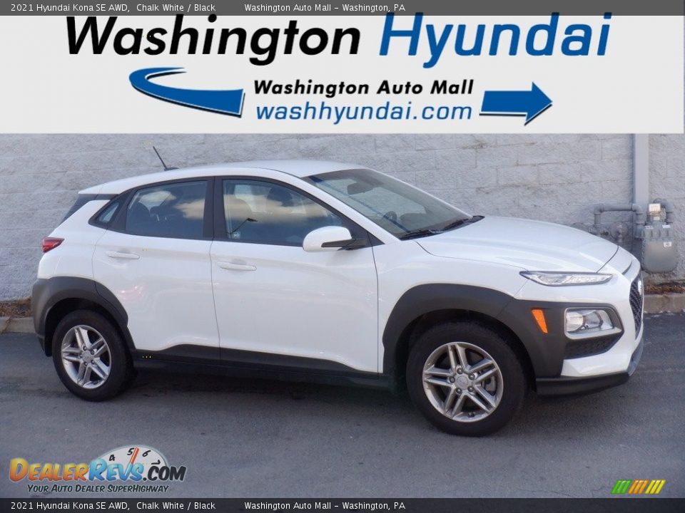 2021 Hyundai Kona SE AWD Chalk White / Black Photo #2