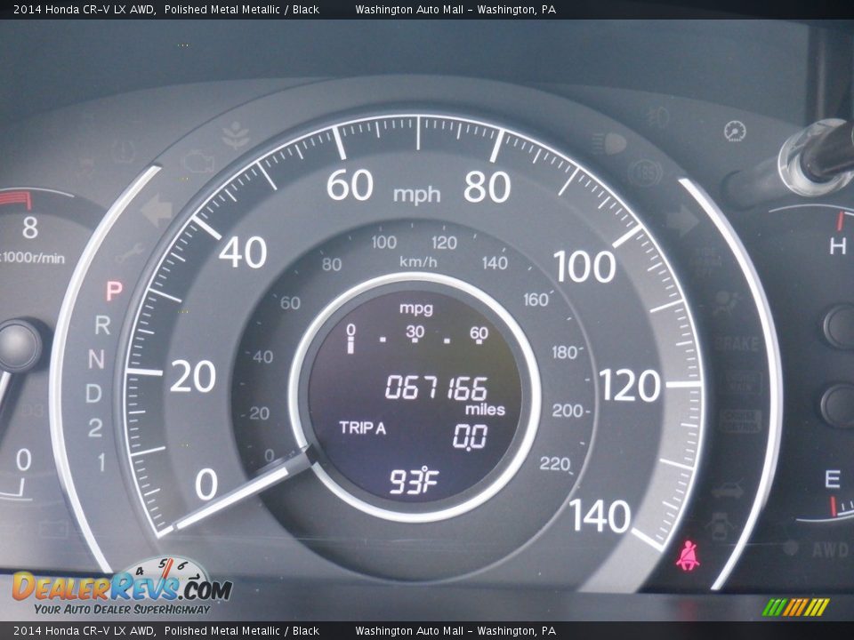2014 Honda CR-V LX AWD Polished Metal Metallic / Black Photo #35