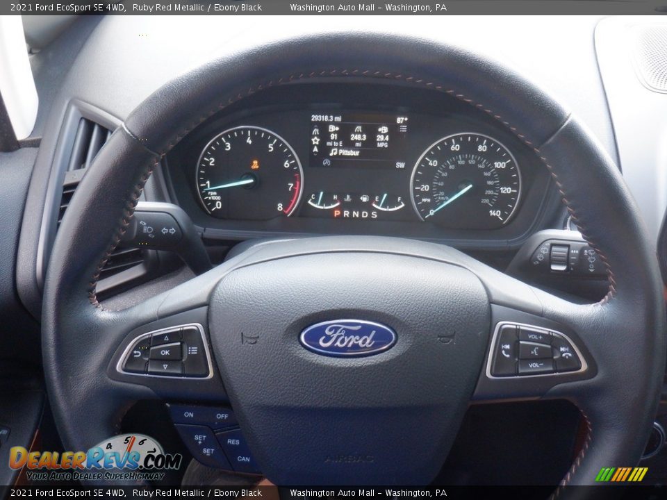 2021 Ford EcoSport SE 4WD Steering Wheel Photo #25