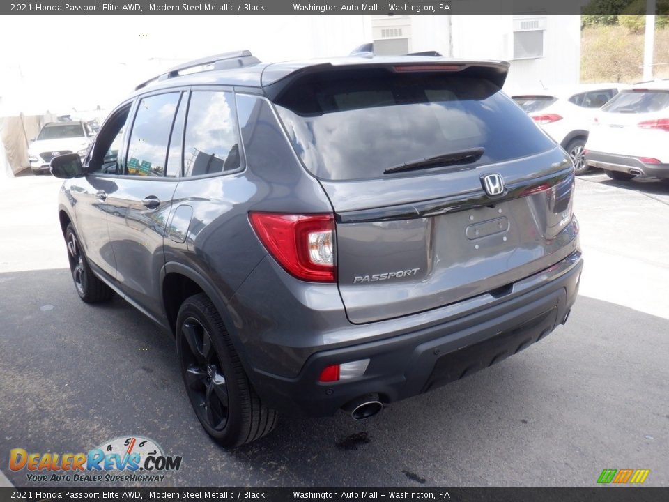 2021 Honda Passport Elite AWD Modern Steel Metallic / Black Photo #5