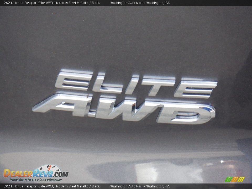 2021 Honda Passport Elite AWD Modern Steel Metallic / Black Photo #8
