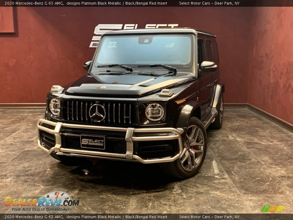 2020 Mercedes-Benz G 63 AMG designo Platinum Black Metallic / Black/Bengal Red Insert Photo #1