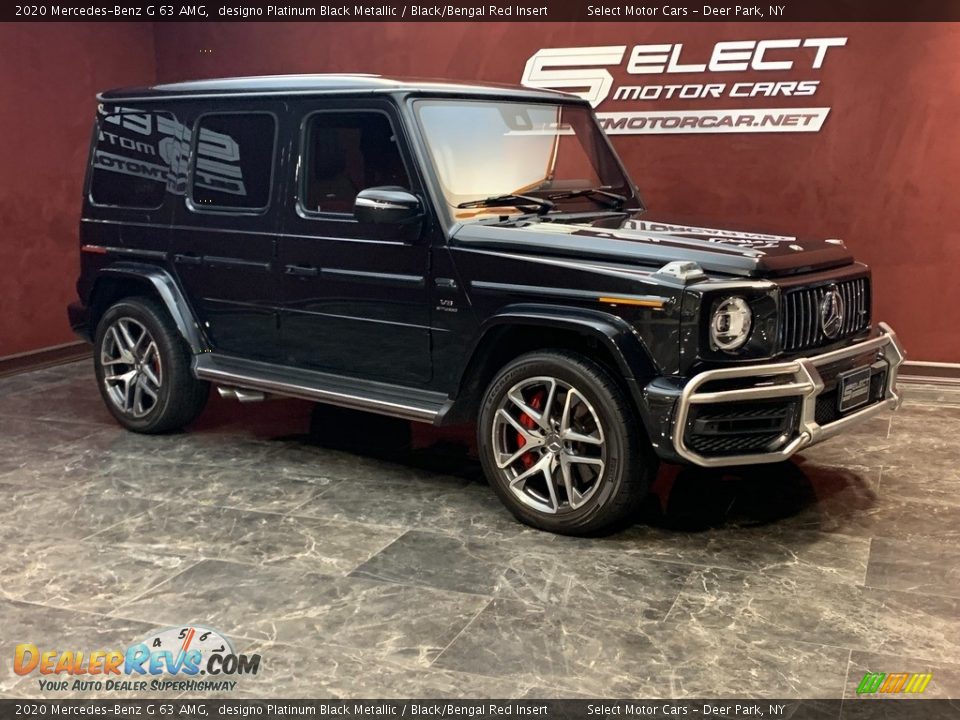 2020 Mercedes-Benz G 63 AMG designo Platinum Black Metallic / Black/Bengal Red Insert Photo #3