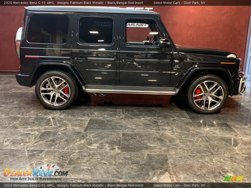 2020 Mercedes-Benz G 63 AMG designo Platinum Black Metallic / Black/Bengal Red Insert Photo #4