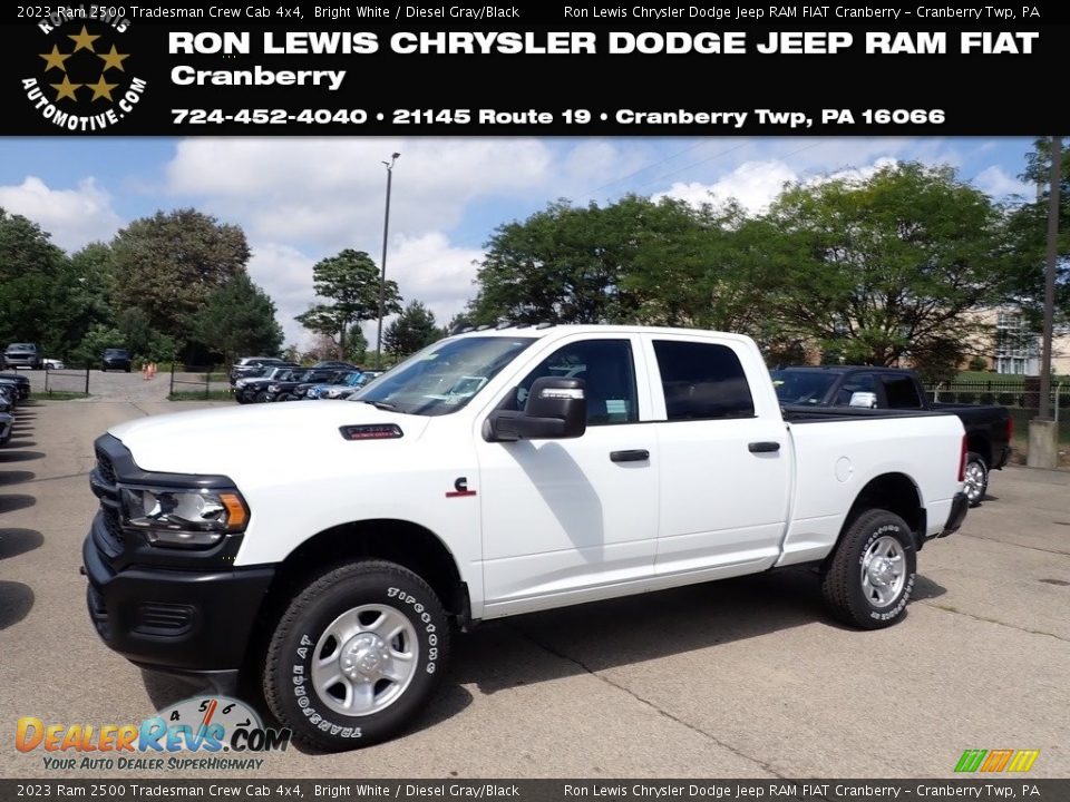 2023 Ram 2500 Tradesman Crew Cab 4x4 Bright White / Diesel Gray/Black Photo #1