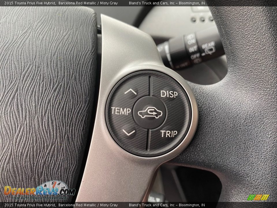 2015 Toyota Prius Five Hybrid Barcelona Red Metallic / Misty Gray Photo #11