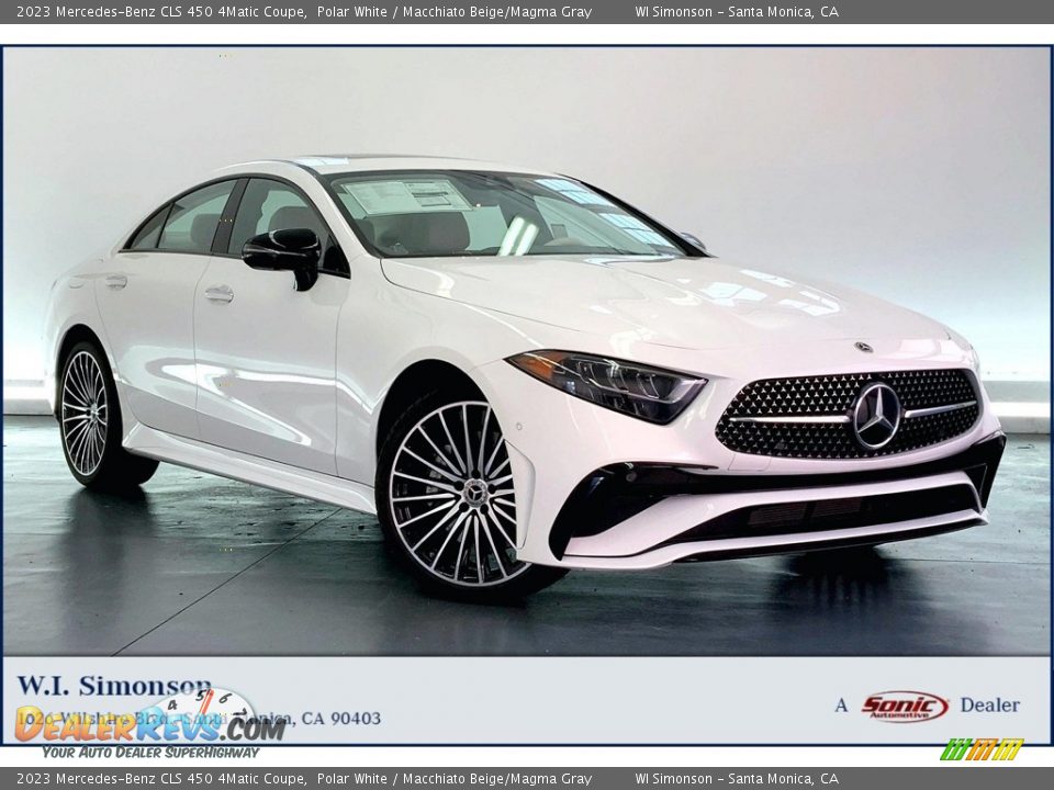 2023 Mercedes-Benz CLS 450 4Matic Coupe Polar White / Macchiato Beige/Magma Gray Photo #1