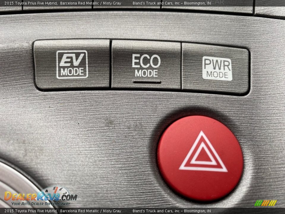 2015 Toyota Prius Five Hybrid Barcelona Red Metallic / Misty Gray Photo #15