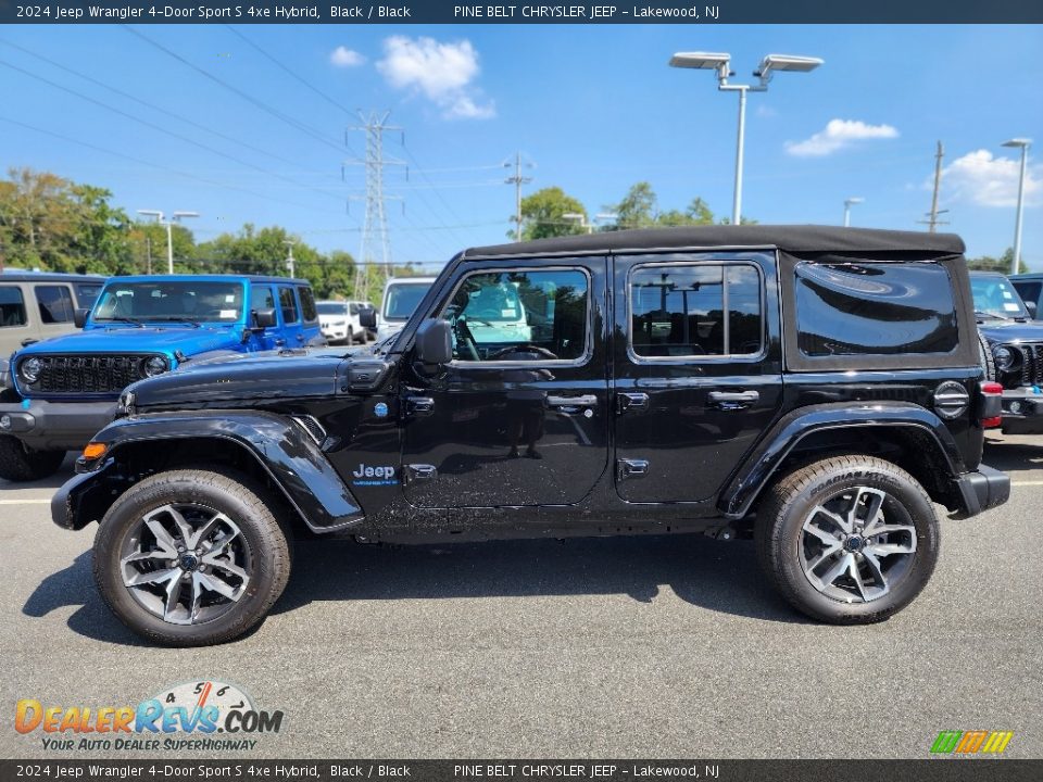 2024 Jeep Wrangler 4-Door Sport S 4xe Hybrid Black / Black Photo #3