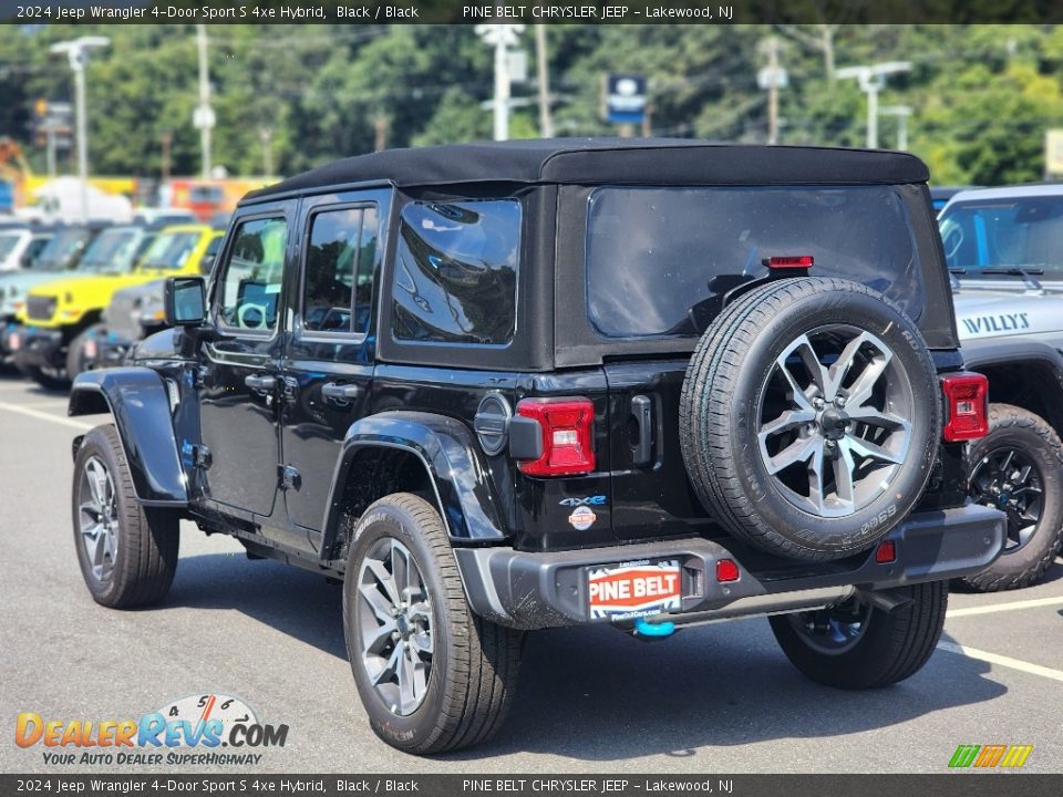 2024 Jeep Wrangler 4-Door Sport S 4xe Hybrid Black / Black Photo #4