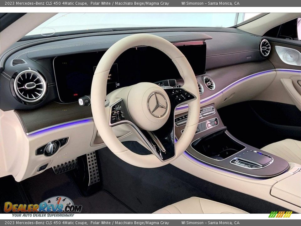 2023 Mercedes-Benz CLS 450 4Matic Coupe Polar White / Macchiato Beige/Magma Gray Photo #4